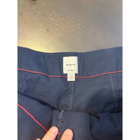 NEW Anthropologie Maeve The Colette Wide-Leg High-Rise Crop Linen Blend Pants - Picture 7 of 13